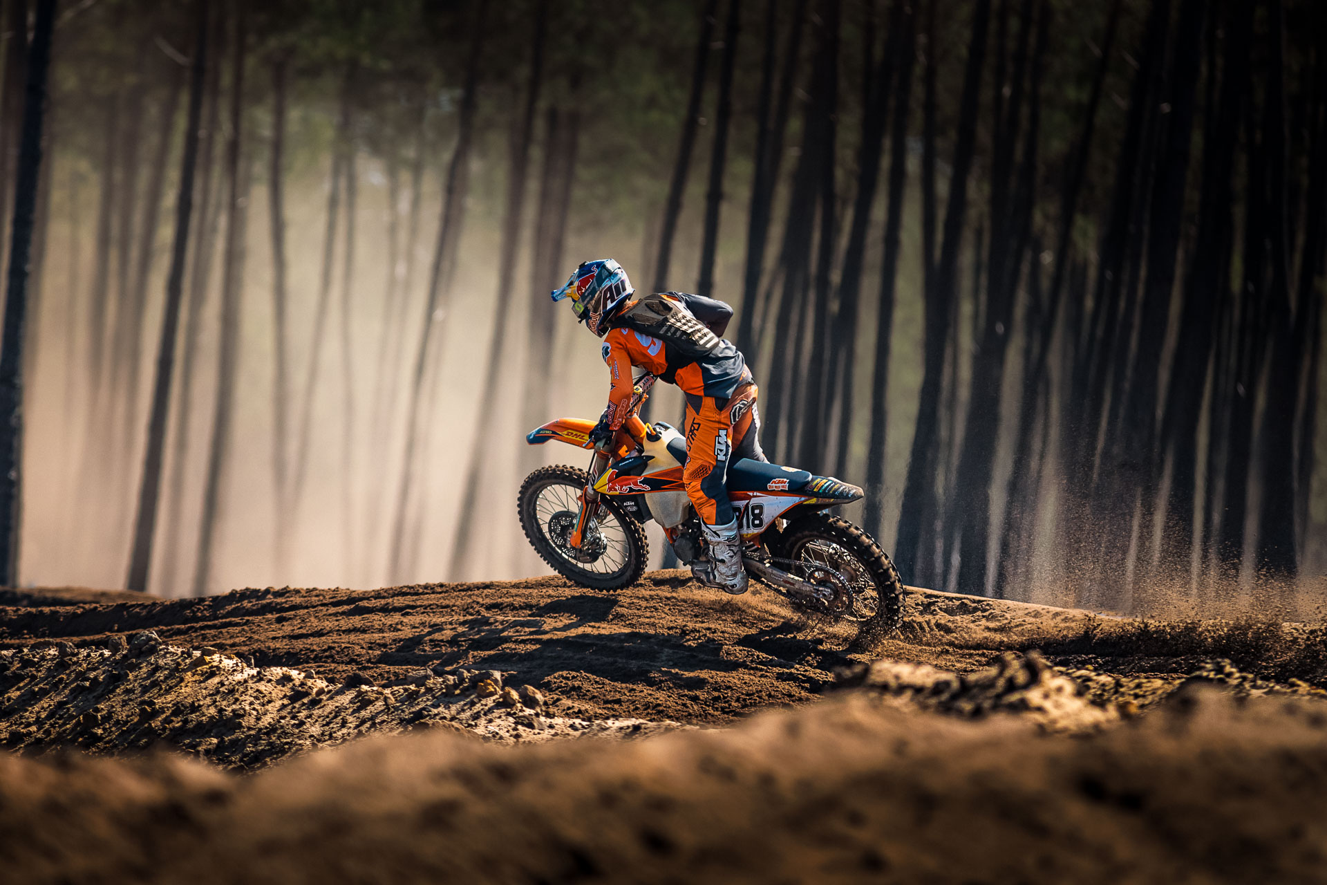 Camille Chapelière (France) | Red Bull athlete racing through a forest by Ondrej kolacek