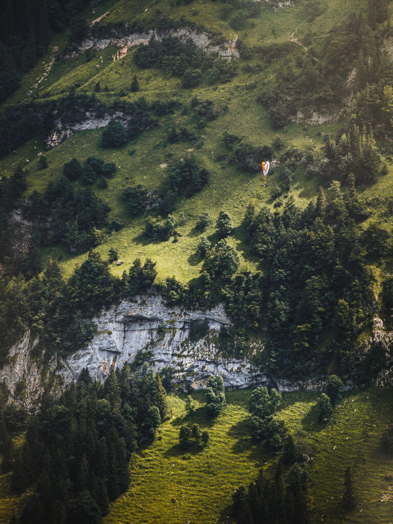 Paraglider in the alpstein region