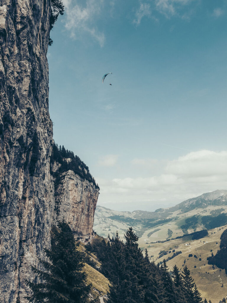 Paraglider in the alpstein region