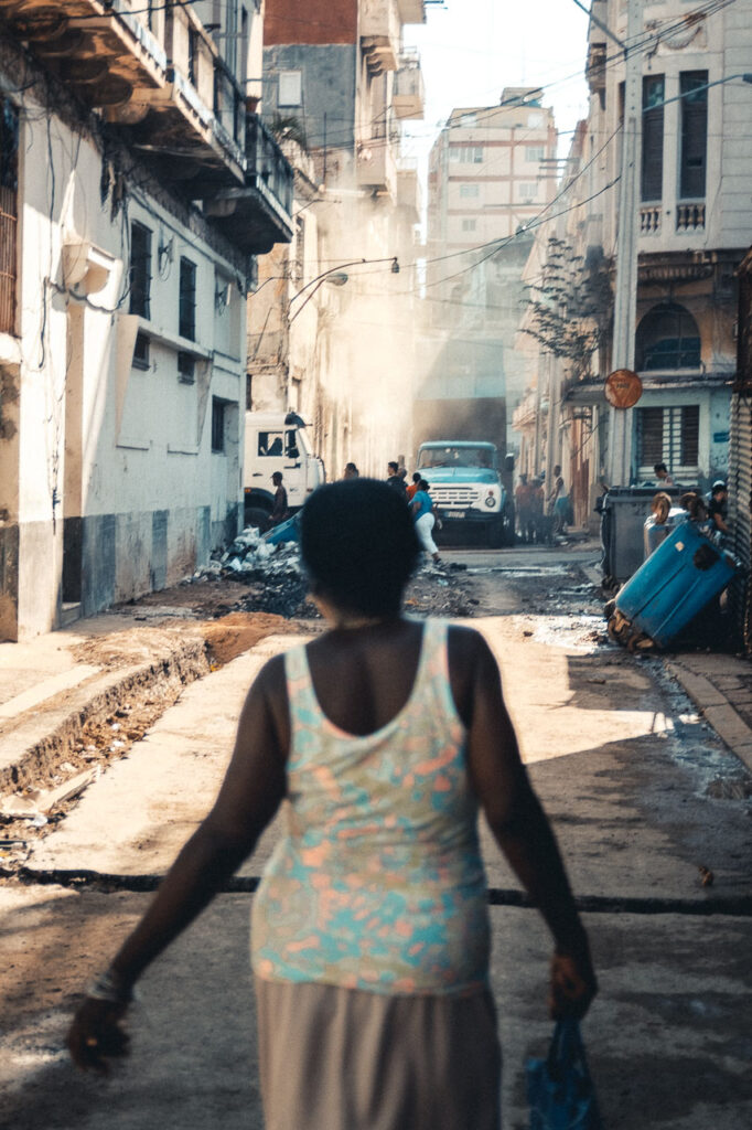 Destroyed streets in a neighborhood of havanna by ondrej kolacek