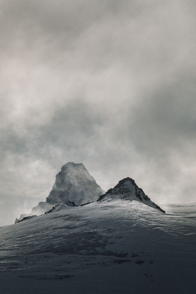 Peaks of a mountain with snow by ondrej kolacek