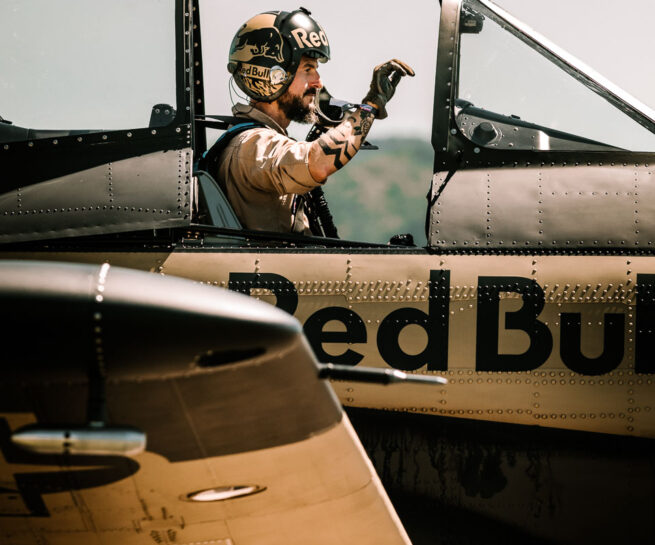 Philipp Haidbauer | The Flying Bulls in the plane T28 Trojan during the Red Bull Race Day at Grenchen Airport