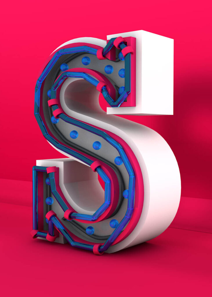 S Letter visualization in cinema 4d | 3d artwork by Ondrej Kolacek