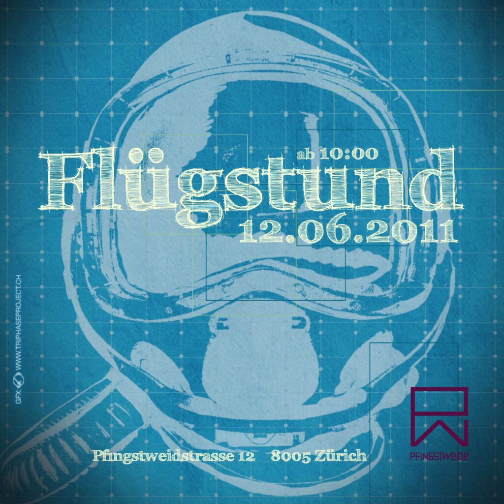 Flügstund Flyer Artwork | Graphic Design by Ondrej Kolacek