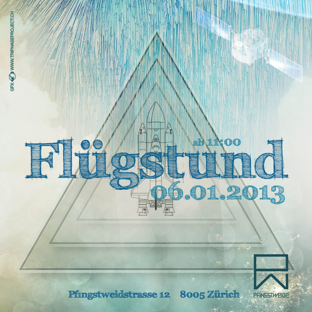 Flügstund Flyer Artwork | Graphic Design by Ondrej Kolacek