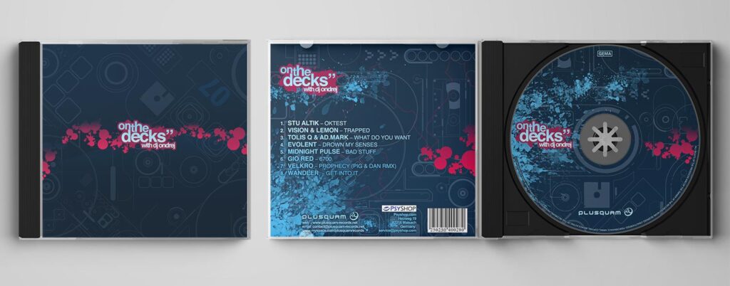 Package Design | Jewel Case | On the decks with DJ Ondrej | Client: Plusquam Records