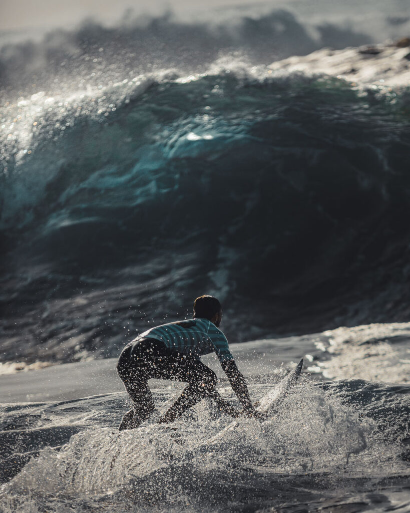 Jack Freestone (Australia) facing some gnarly looking waves ahead by ondrej kolacek