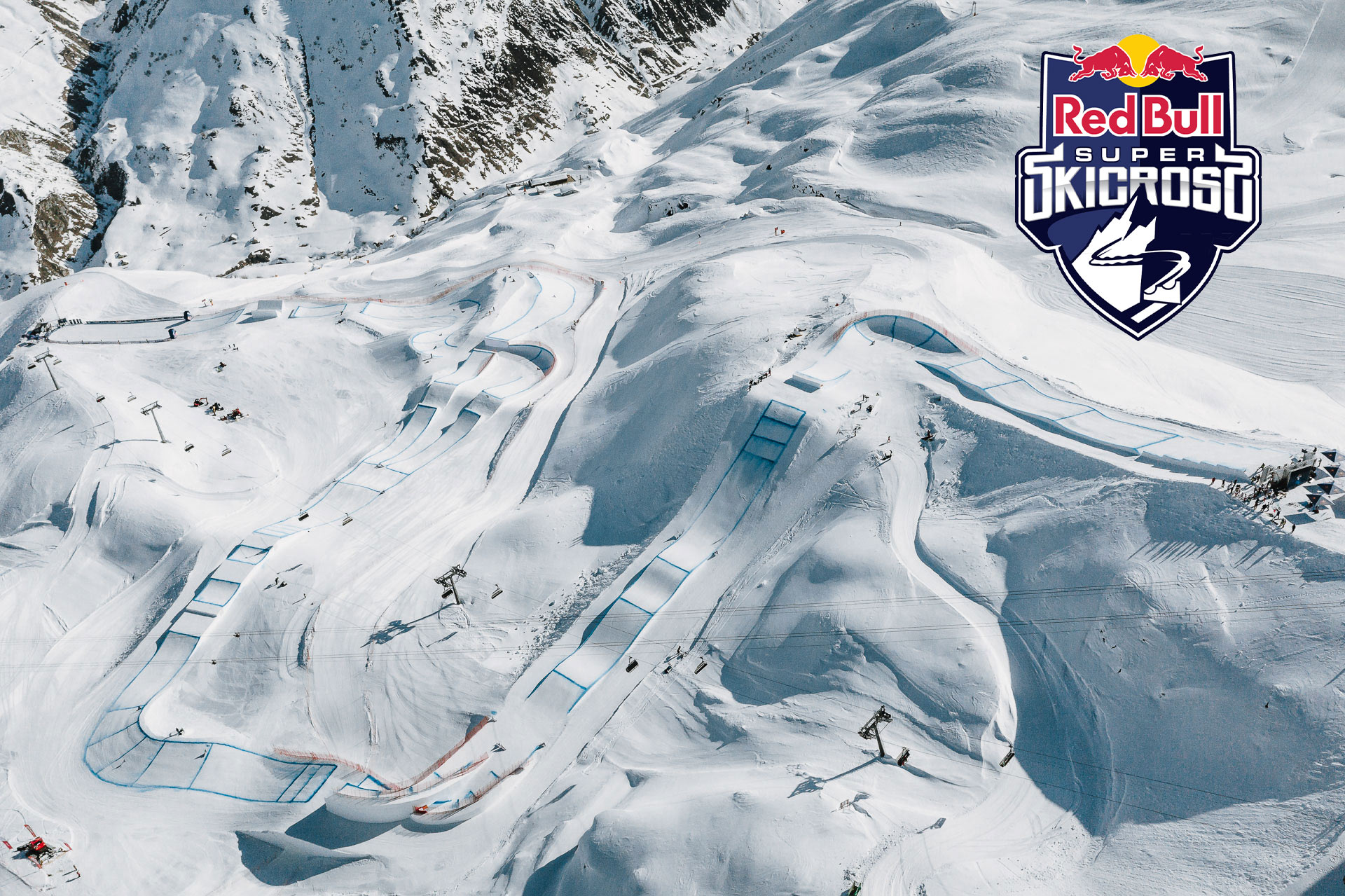 Venue | Aerial View - Red Bull SuperSkicross 2021 | Andermatt - Switzerland